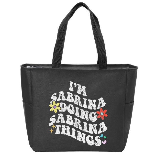 Retro Groovy Im Sabrina Doing Sabrina Things Funny MotherS Zip Tote Bag