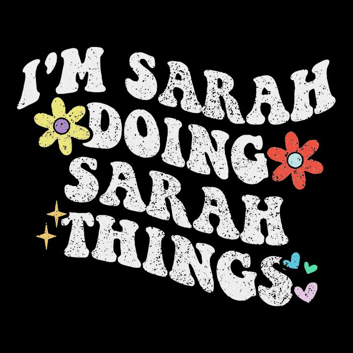 Retro Groovy Im Sarah Doing Sarah Things Funny MotherS Day Backpack