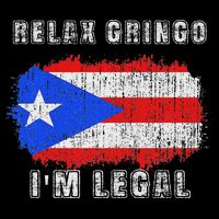 Relax Gringo Im Legal Puerto Rican Funny Puerto Rico Pr Flag Impact Tech Backpack