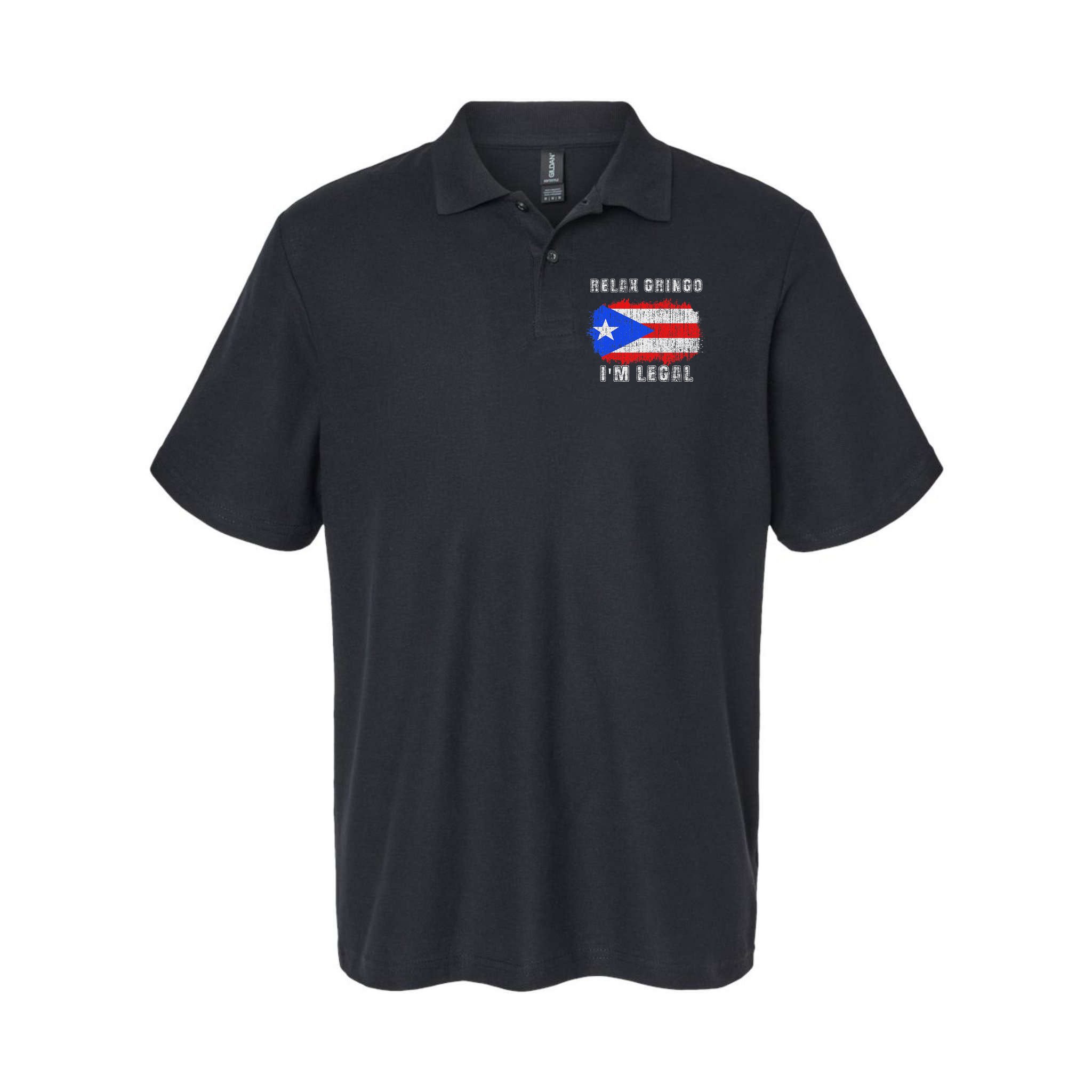 Relax Gringo Im Legal Puerto Rican Funny Puerto Rico Pr Flag Polo