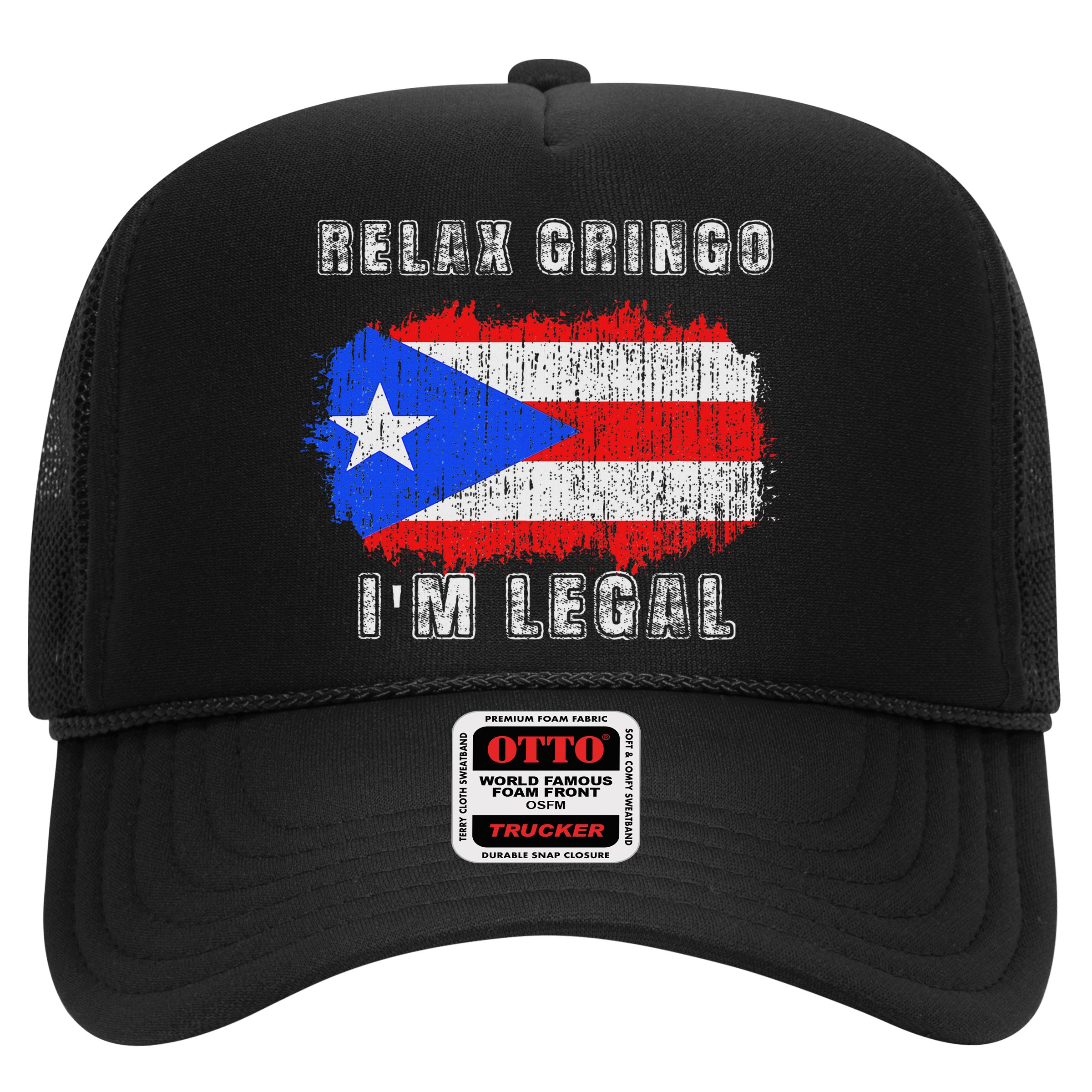 Relax Gringo Im Legal Puerto Rican Funny Puerto Rico Pr Flag Hat