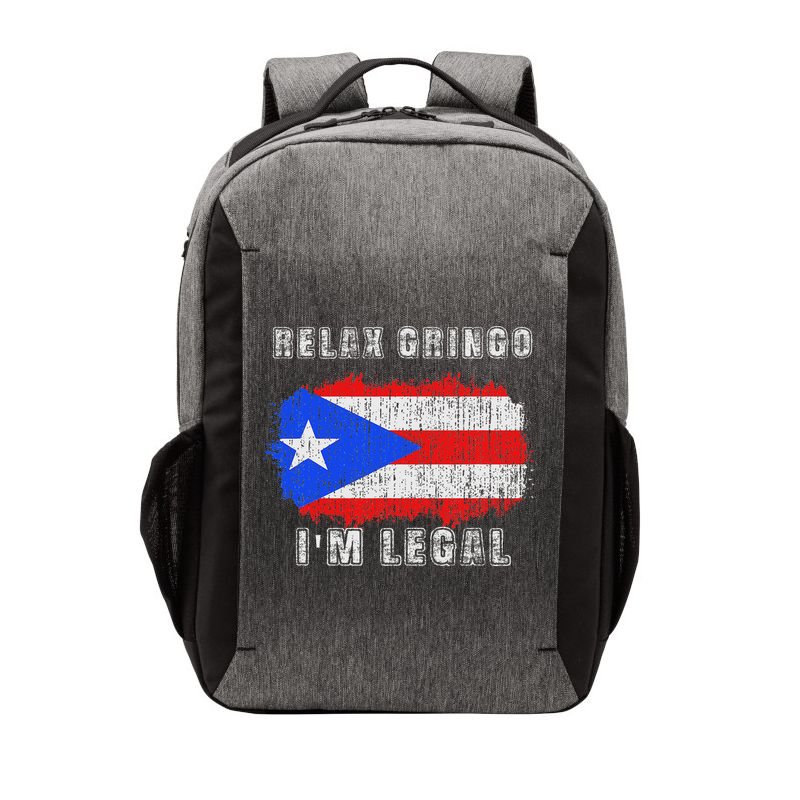 Relax Gringo Im Legal Puerto Rican Funny Puerto Rico Pr Flag Vector Backpack