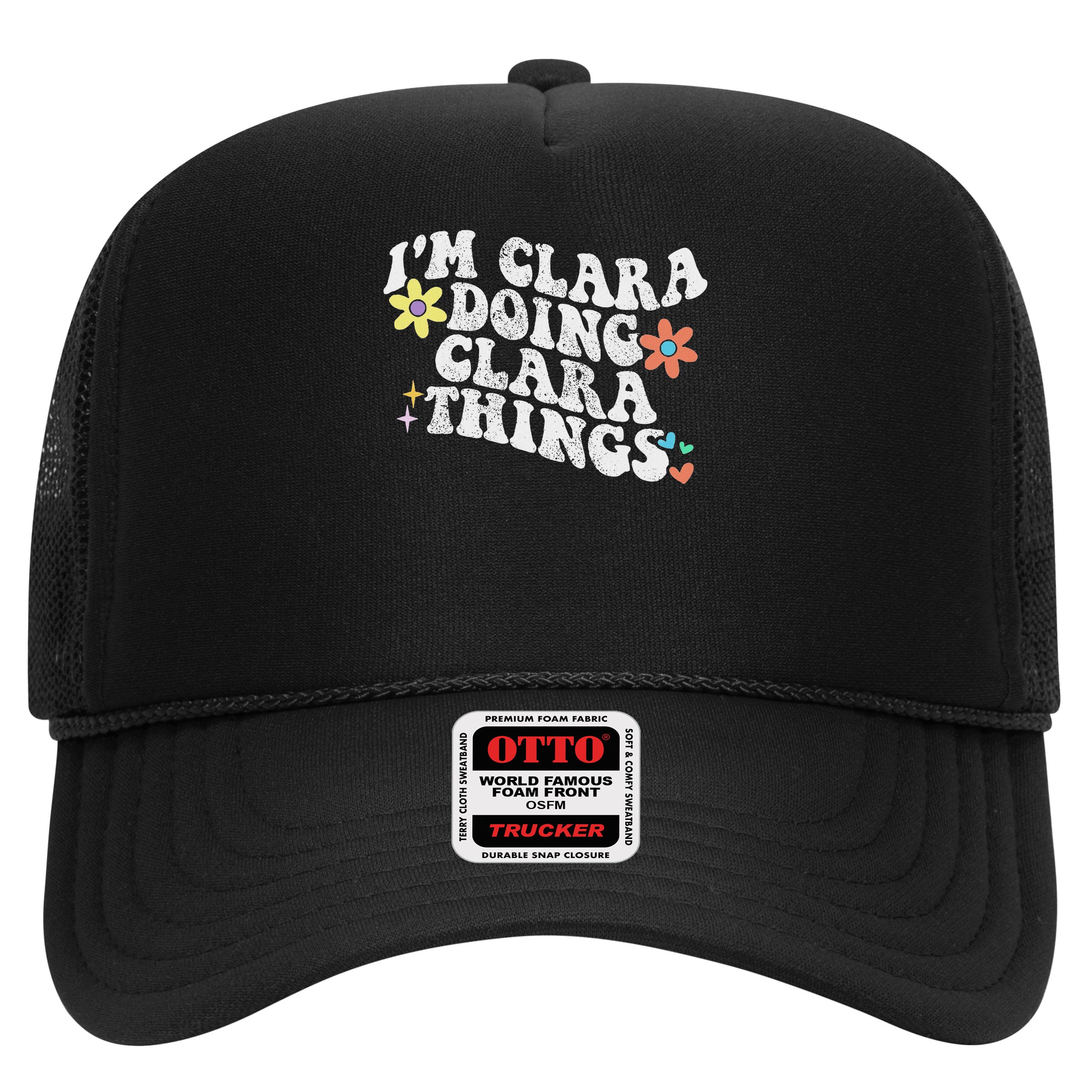 Retro Groovy Im Clara Doing Clara Things Funny Mother's Day Hat