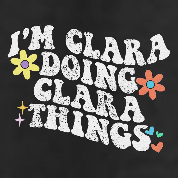 Retro Groovy Im Clara Doing Clara Things Funny Mother's Day Hat