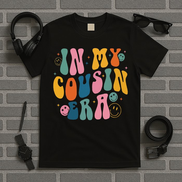 Retro Groovy In My Cousin Era, Funny Cool Cousin T-Shirt