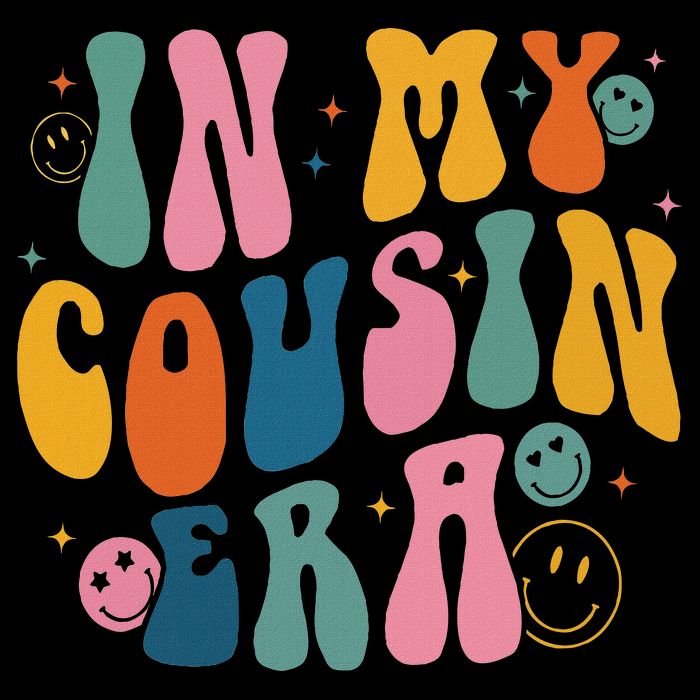 Retro Groovy In My Cousin Era, Funny Cool Cousin T-Shirt