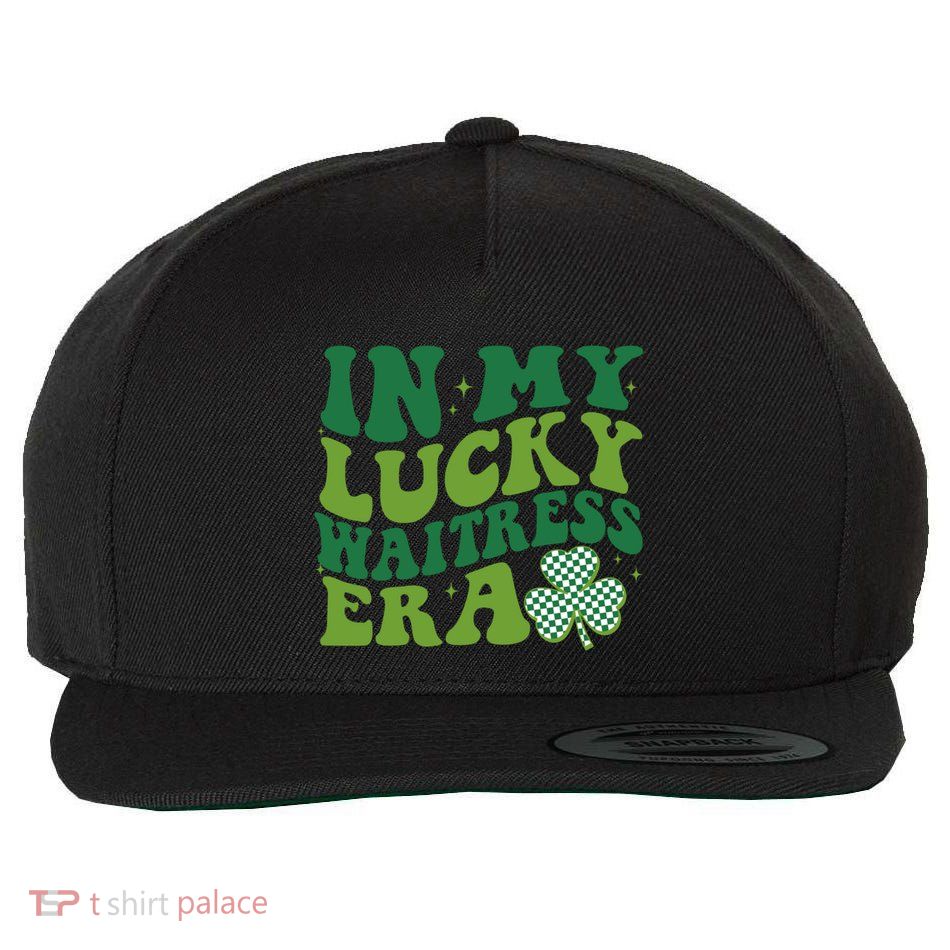 Retro Groovy In My Lucky Waitress Era St PatrickS Day Gift Wool Snapback Cap