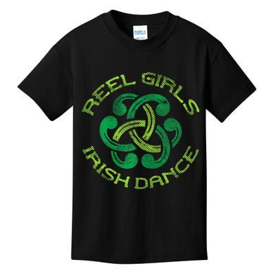 Reel Girl Irish Dance St Patricks Day Ceili Dancer Girl Kids T-Shirt