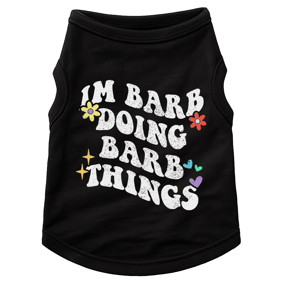 Retro Groovy Im Barb Doing Barb Things Funny MotherS Day Doggie Tank