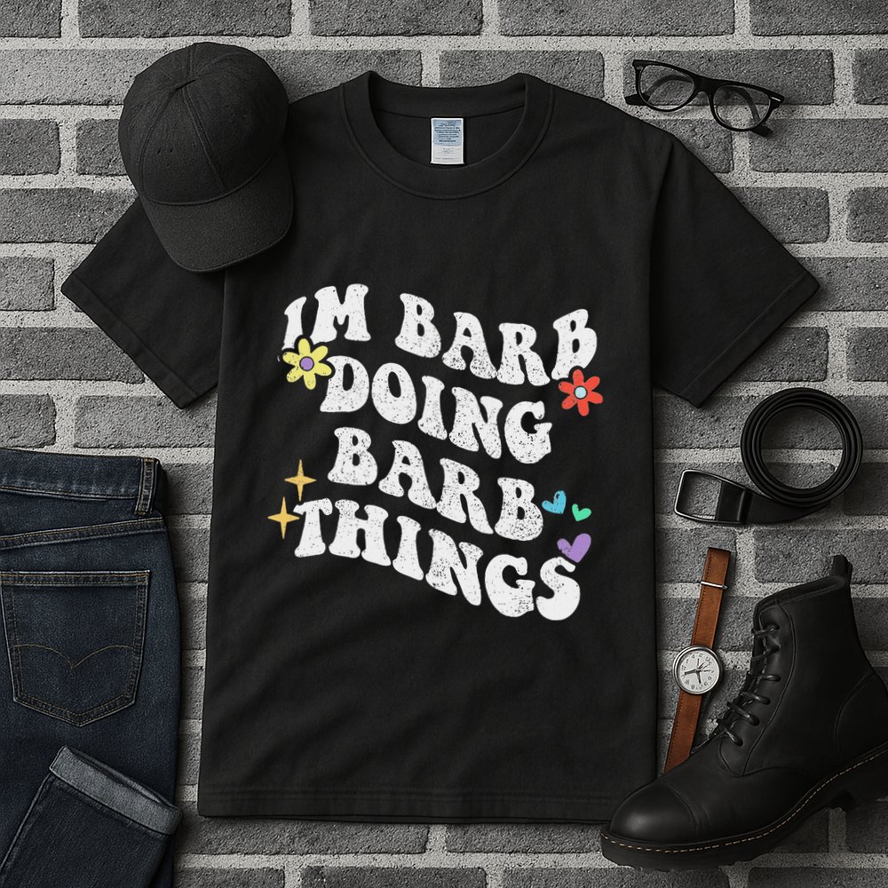 Retro Groovy Im Barb Doing Barb Things Funny MotherS Day Tall T-Shirt