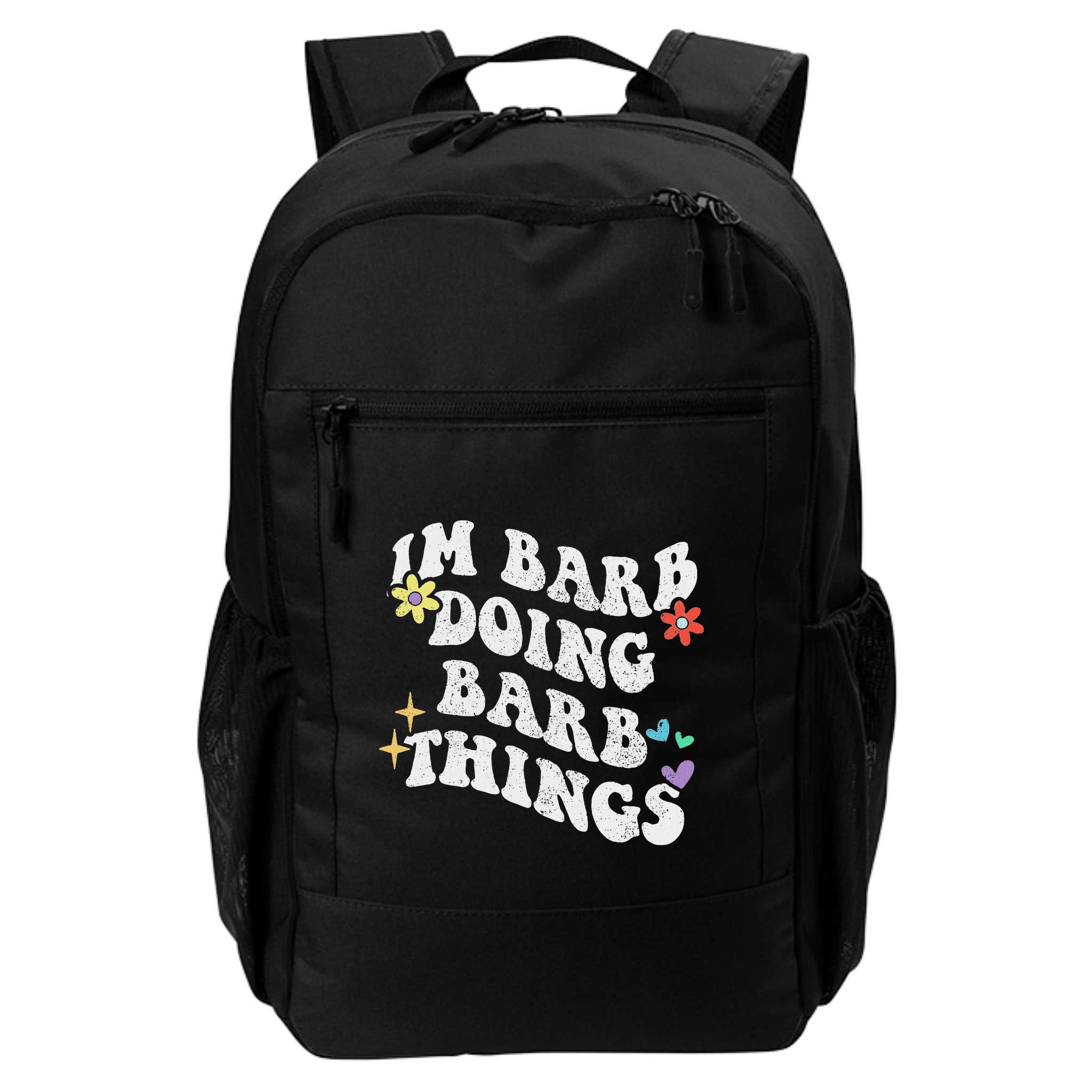 Retro Groovy Im Barb Doing Barb Things Funny MotherS Day Backpack