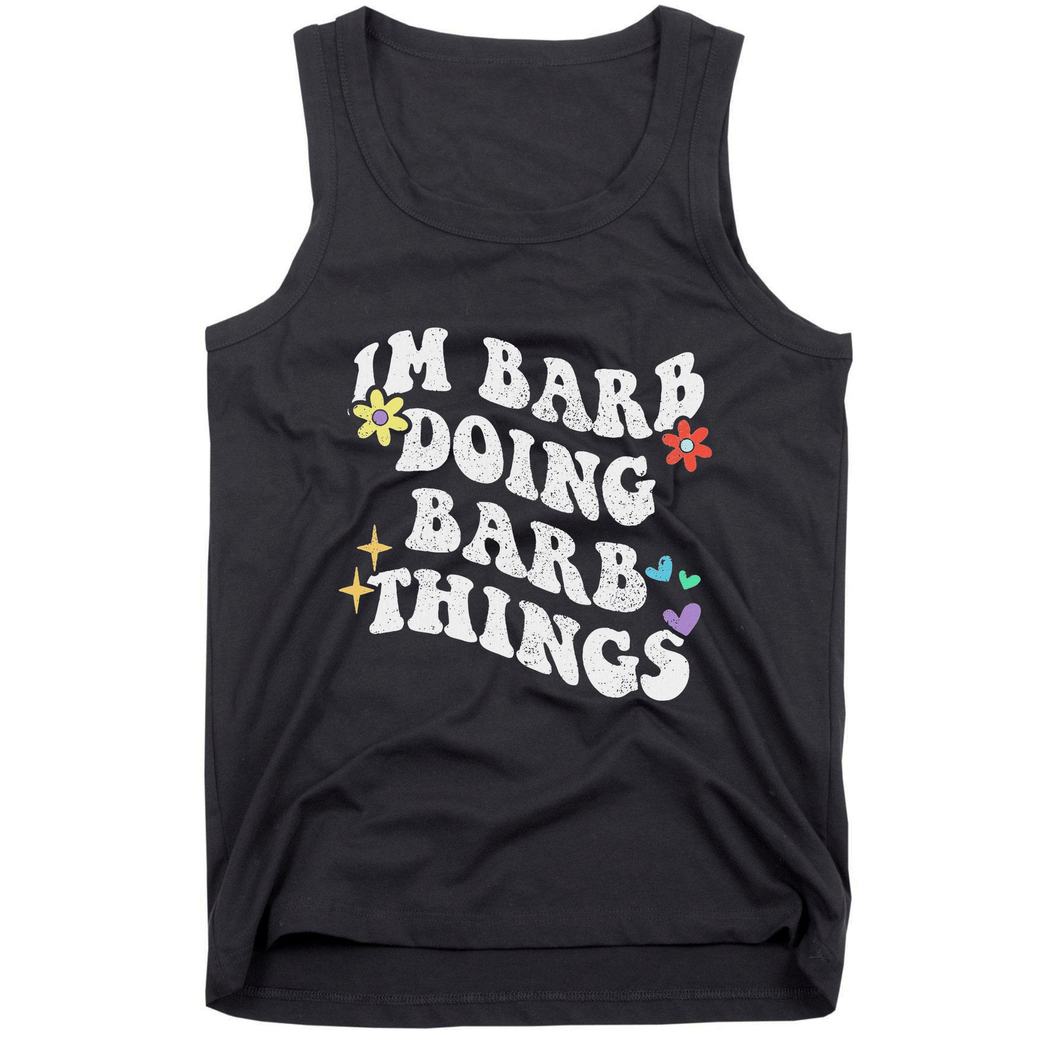 Retro Groovy Im Barb Doing Barb Things Funny MotherS Day Tank Top