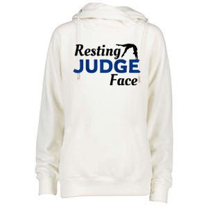 Resting Gymnastics Judge Face Raglan Baseball Womens Funnel Neck Pullover Hood