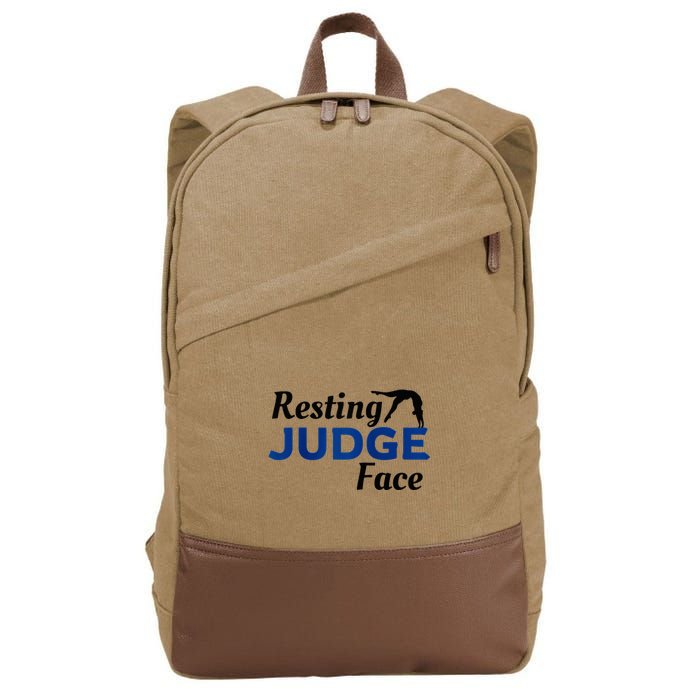 Resting Gymnastics Judge Face Raglan Baseball Cotton Canvas Backpack