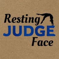 Resting Gymnastics Judge Face Raglan Baseball Cotton Canvas Backpack
