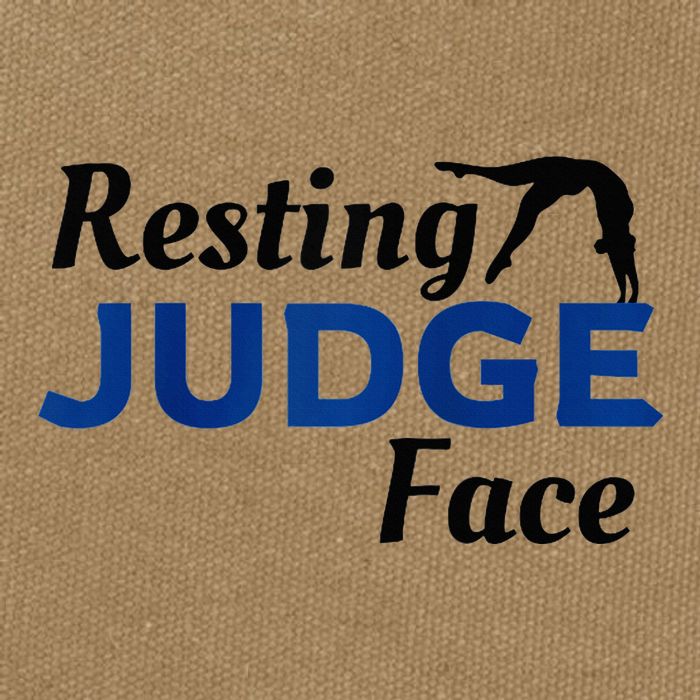 Resting Gymnastics Judge Face Raglan Baseball Cotton Canvas Backpack