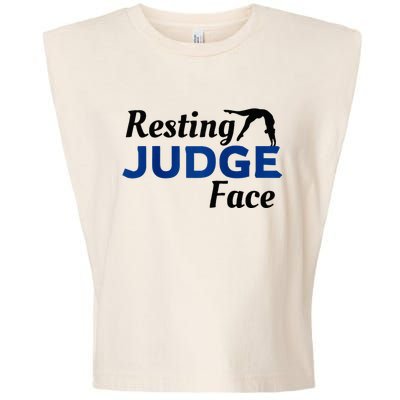 Resting Gymnastics Judge Face Raglan Baseball Garment-Dyed Women's Muscle Tee