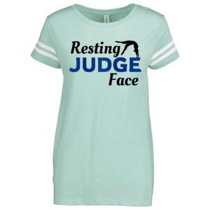 Resting Gymnastics Judge Face Raglan Baseball Enza Ladies Jersey Football T-Shirt