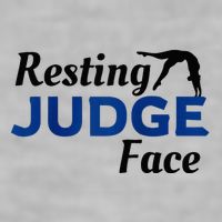 Resting Gymnastics Judge Face Raglan Baseball Ladies PosiCharge Tri-Blend Wicking Tank