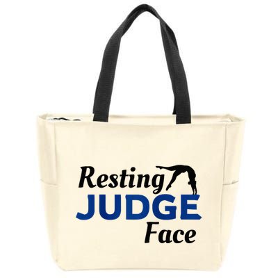 Resting Gymnastics Judge Face Raglan Baseball Zip Tote Bag