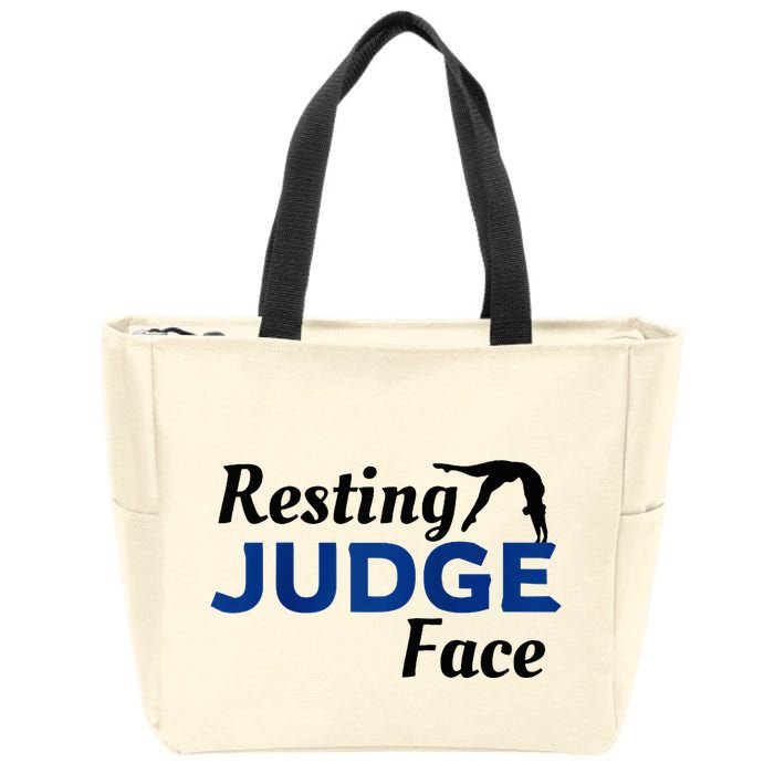 Resting Gymnastics Judge Face Raglan Baseball Zip Tote Bag