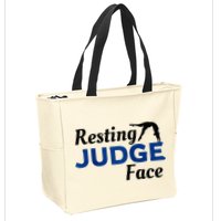 Resting Gymnastics Judge Face Raglan Baseball Zip Tote Bag
