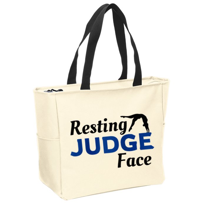 Resting Gymnastics Judge Face Raglan Baseball Zip Tote Bag