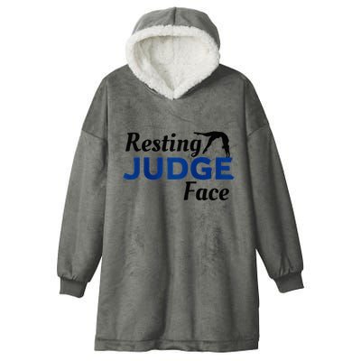 Resting Gymnastics Judge Face Raglan Baseball Hooded Wearable Blanket