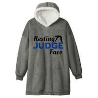 Resting Gymnastics Judge Face Raglan Baseball Hooded Wearable Blanket
