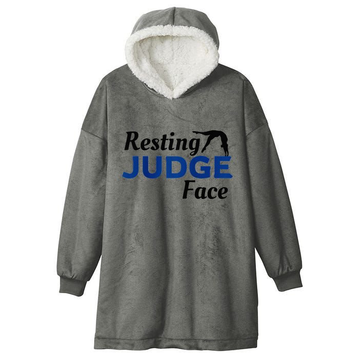 Resting Gymnastics Judge Face Raglan Baseball Hooded Wearable Blanket