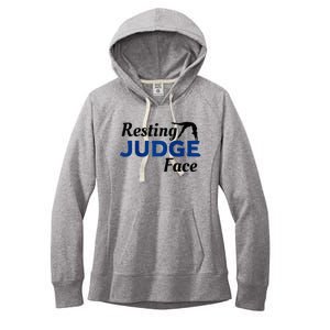 Resting Gymnastics Judge Face Raglan Baseball Women's Fleece Hoodie