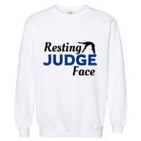 Resting Gymnastics Judge Face Raglan Baseball Garment-Dyed Sweatshirt