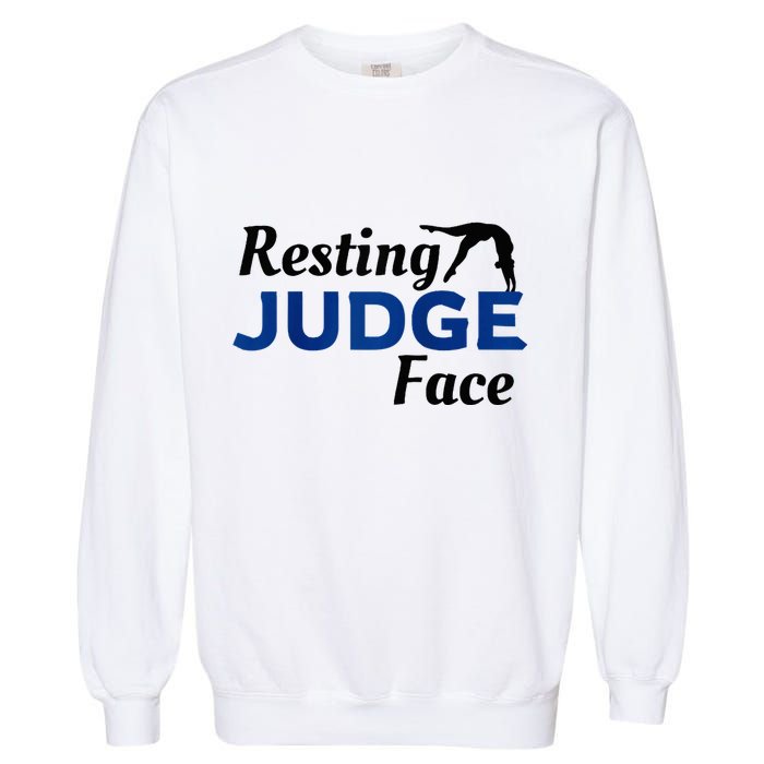 Resting Gymnastics Judge Face Raglan Baseball Garment-Dyed Sweatshirt