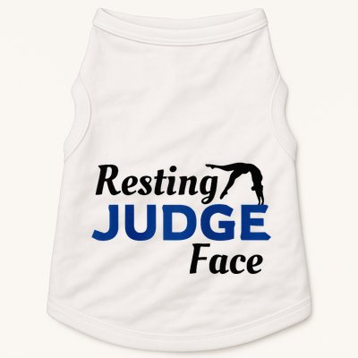 Resting Gymnastics Judge Face Raglan Baseball Doggie Tank