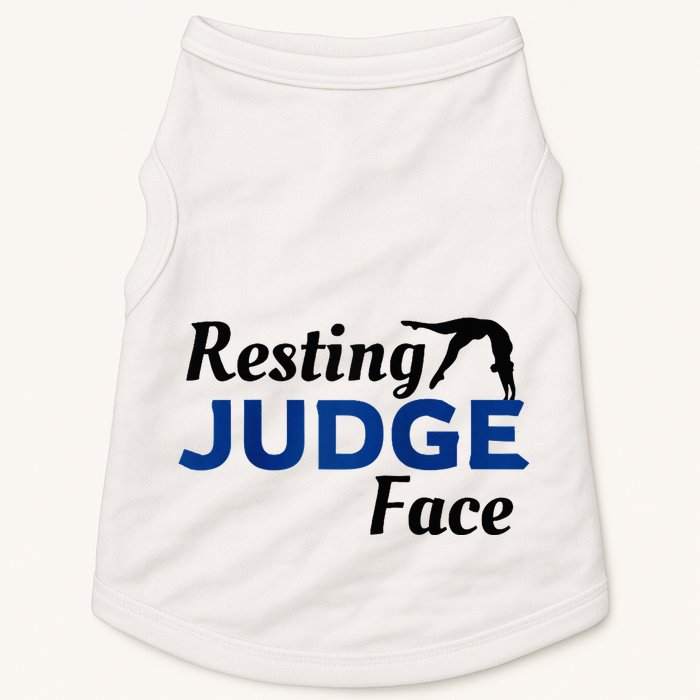 Resting Gymnastics Judge Face Raglan Baseball Doggie Tank