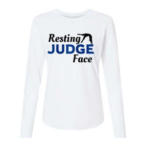 Resting Gymnastics Judge Face Raglan Baseball Womens Cotton Relaxed Long Sleeve T-Shirt