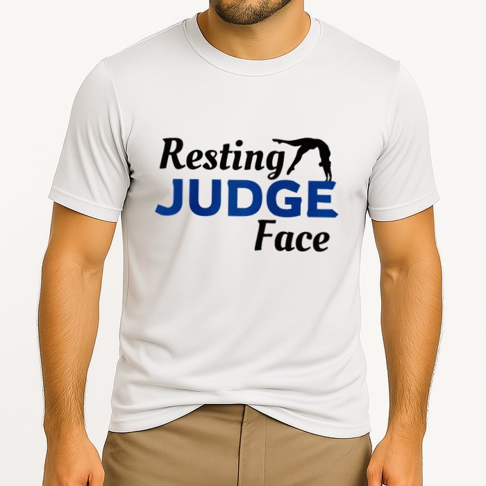 Resting Gymnastics Judge Face Raglan Baseball Performance Shirt