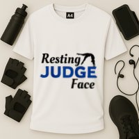 Resting Gymnastics Judge Face Raglan Baseball Performance Shirt