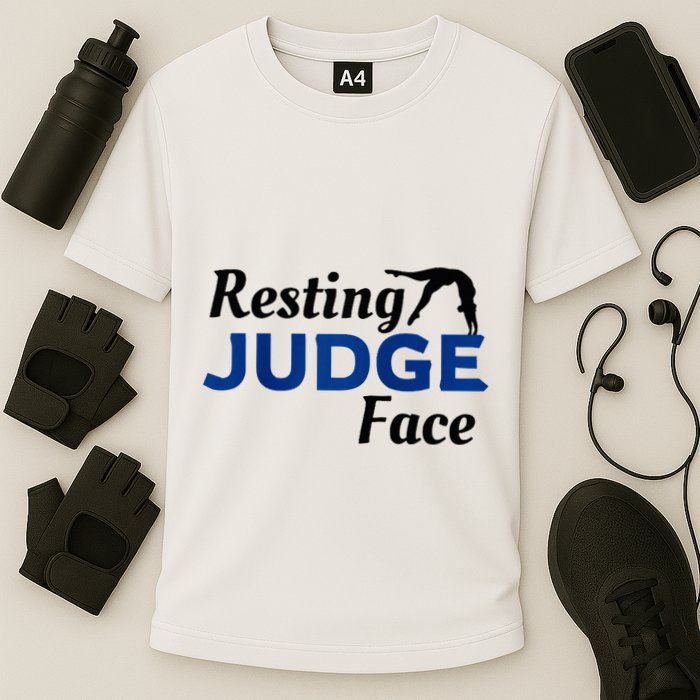 Resting Gymnastics Judge Face Raglan Baseball Performance Shirt