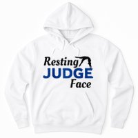 Resting Gymnastics Judge Face Raglan Baseball Hoodie