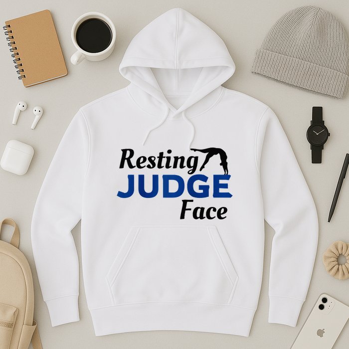 Resting Gymnastics Judge Face Raglan Baseball Hoodie
