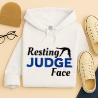 Resting Gymnastics Judge Face Raglan Baseball Hoodie