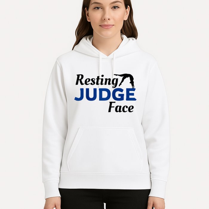Resting Gymnastics Judge Face Raglan Baseball Hoodie