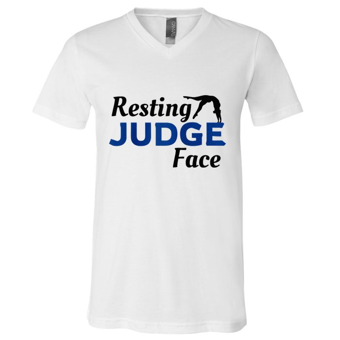 Resting Gymnastics Judge Face Raglan Baseball V-Neck T-Shirt