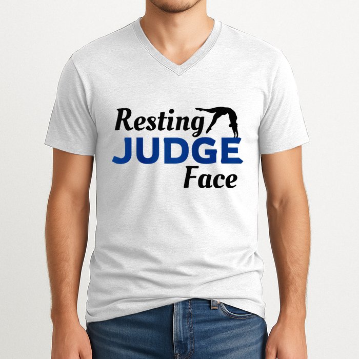 Resting Gymnastics Judge Face Raglan Baseball V-Neck T-Shirt