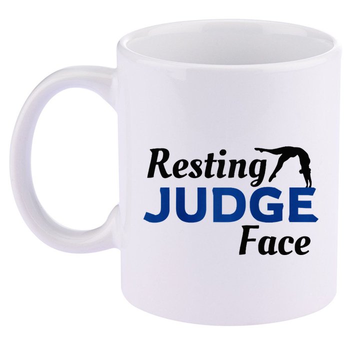 Resting Gymnastics Judge Face Raglan Baseball 11oz C Handle Ceramic Mug