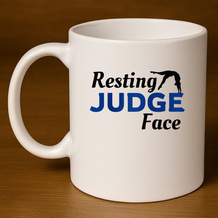 Resting Gymnastics Judge Face Raglan Baseball 11oz C Handle Ceramic Mug