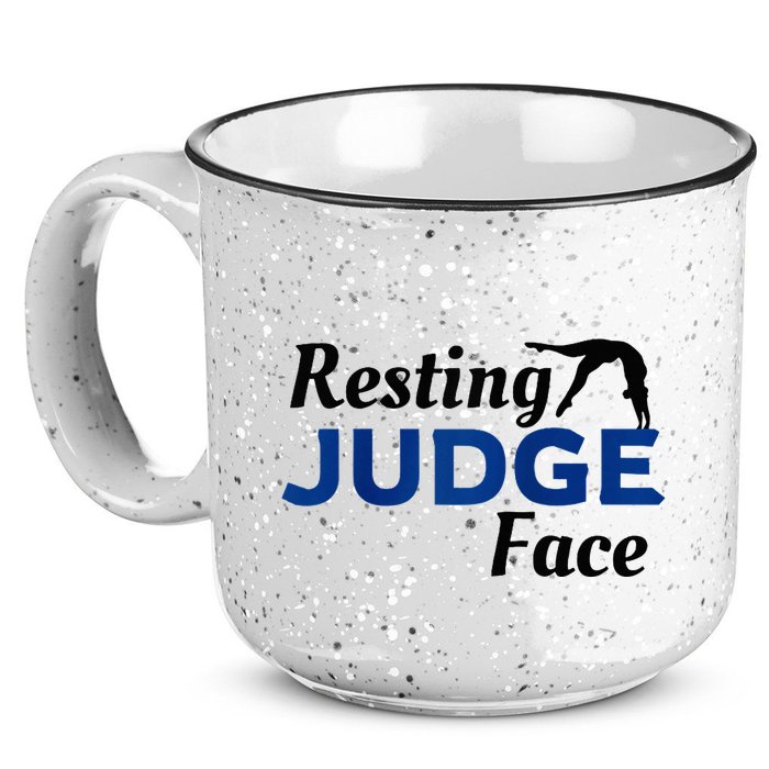 Resting Gymnastics Judge Face Raglan Baseball 15oz Campfire Ceramic Mug