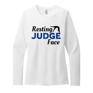 Resting Gymnastics Judge Face Raglan Baseball Womens CVC Long Sleeve Shirt