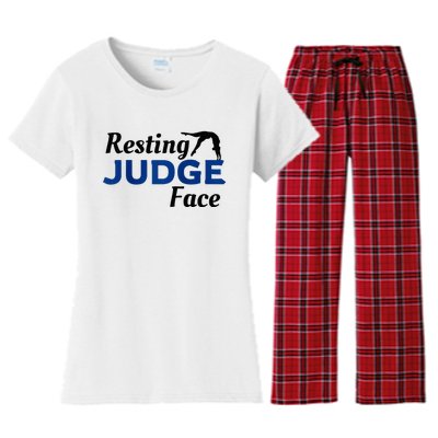 Resting Gymnastics Judge Face Raglan Baseball Women's Flannel Pajama Set